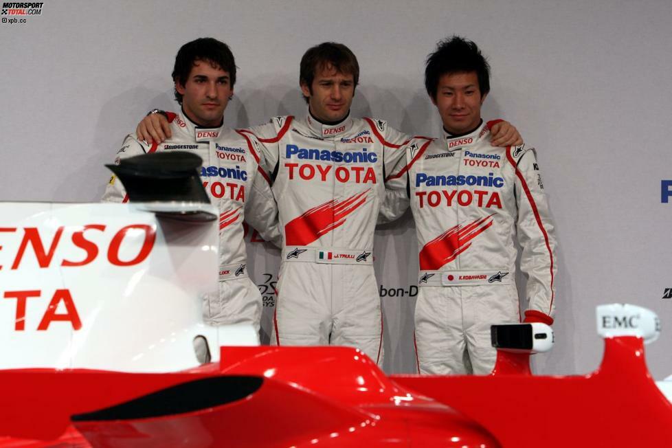 Glock löste es 2008 bei Toyota ein und trat die Nachfolge Ralf Schumachers an. Er wurde Teamkollege von Jarno Trulli und dem damaligen Testfahrer Kamui Kobayashi.
