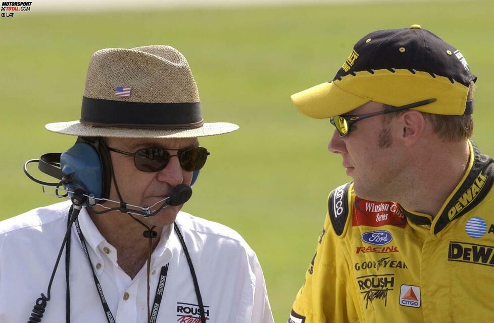 Im Gespräch mit seinem großen Förderer und langjährigen NASCAR-Boss Jack Roush, für den Kenseth zwölf Jahre lang fahren wird. 