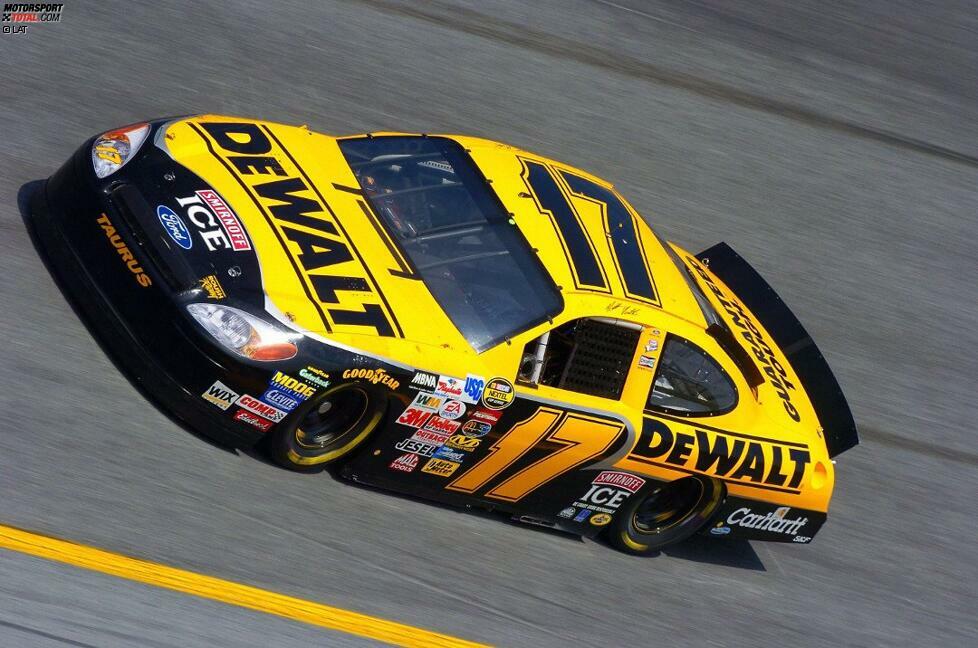 2004: Der gelbe Roush-Ford mit der Startnummer 17 und dem DeWalt-Sponsoring ist zu einem Markenzeichen geworden.