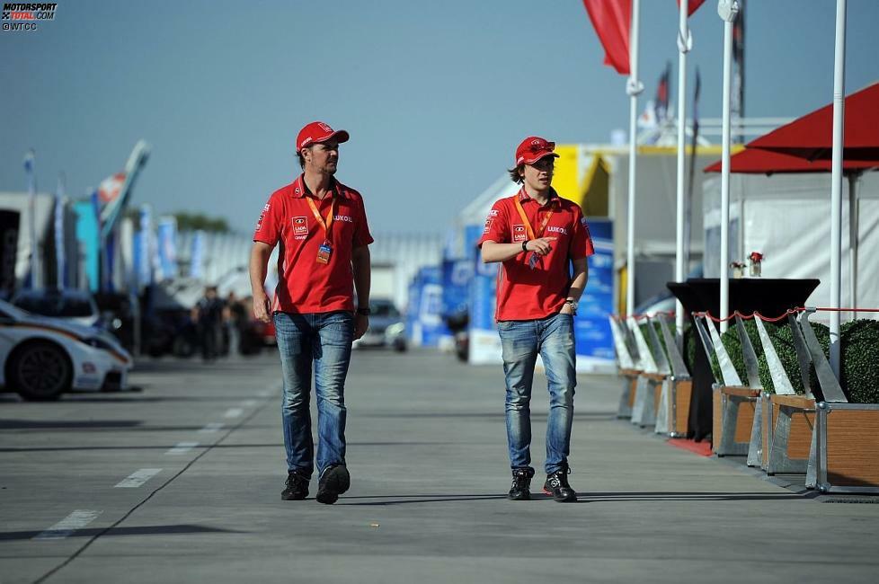 Marrakesch 2013: Neuer Mann bei Lada ist der 23-jährige Russe Michail Koslowskii (rechts). Er ersetzt seinen Landsmann Aleksei Dudukalo ab dem zweiten Rennwochenende des Jahres und wird neuer Teamkollege von James Thompson.