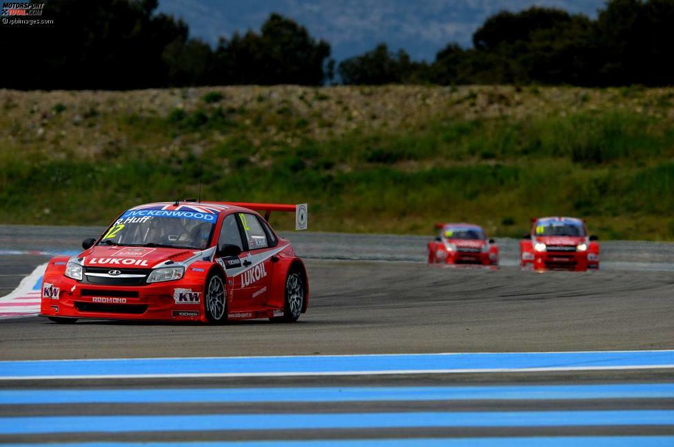 Paul Ricard 2014: Lada-Neuzugang Rob Huff fährt schon beim zweiten Rennwochenende des Jahres auf den fünften Platz. Doch dann bleiben Erfolgserlebnisse bei Lada für lange Zeit aus.