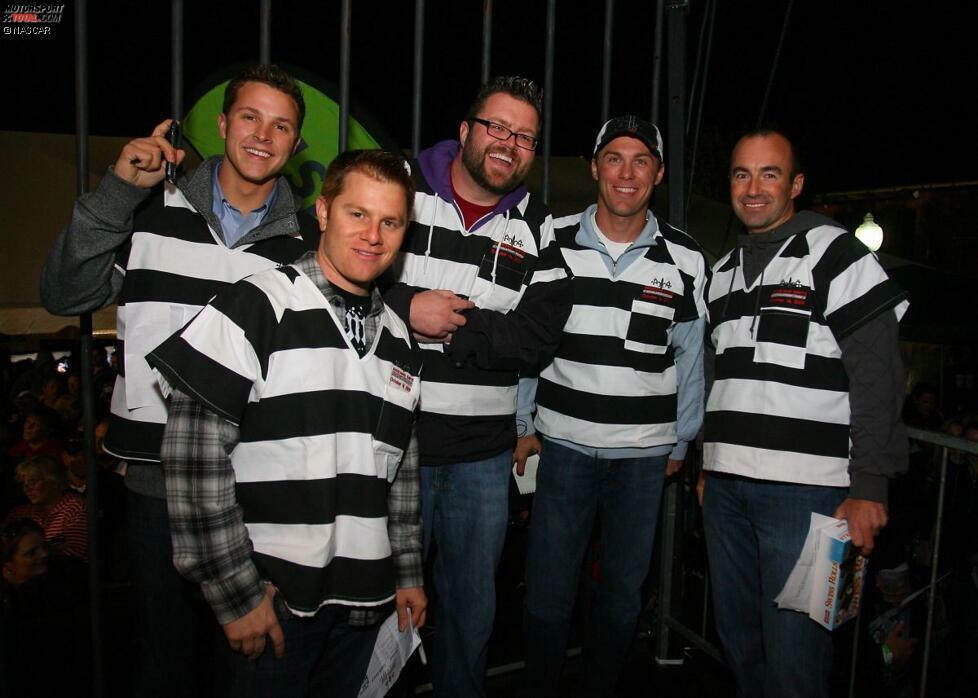 Spaß beim Bail-Out in Charlotte mit Trevor Bayne, Rutledge Wood, Kevin Harvick und Marcos Ambrose