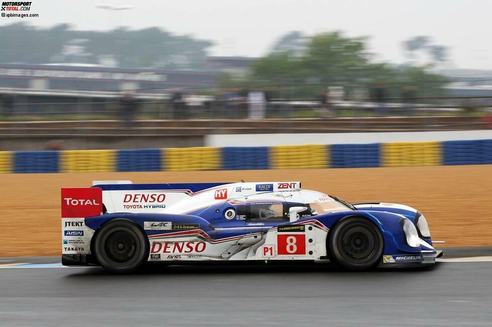 Startnummer 8

Team: Toyota Racing
Fahrzeug: Toyota TS030 Hybrid
Fahrer: Anthony Davidson / Sebastien Buemi / Stephane Sarrazin
Klasse: LMP1