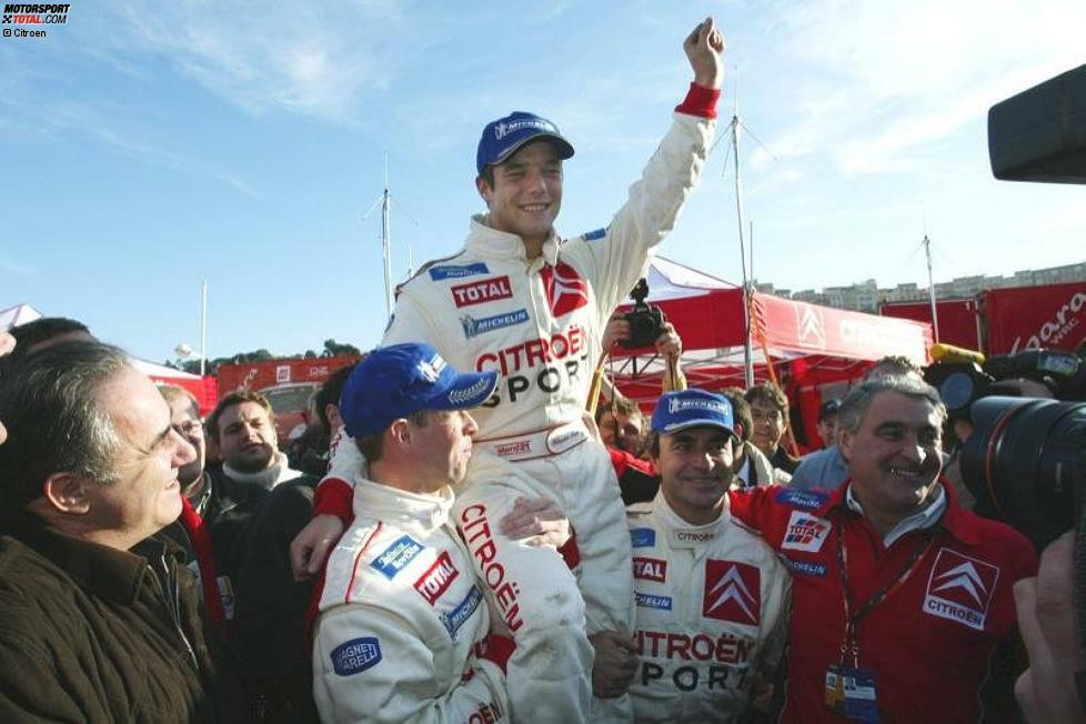 2003 geht der Stern von Loeb dann richtig auf. Der Neuling hat seine erfahrenen Teamkollegen Carlos Sainz und Colin McRae im Griff, siegt unter anderem bei der Rallye Monte Carlo und muss sich im Kampf um die WM nur knapp Petter Solberg geschlagen geben.