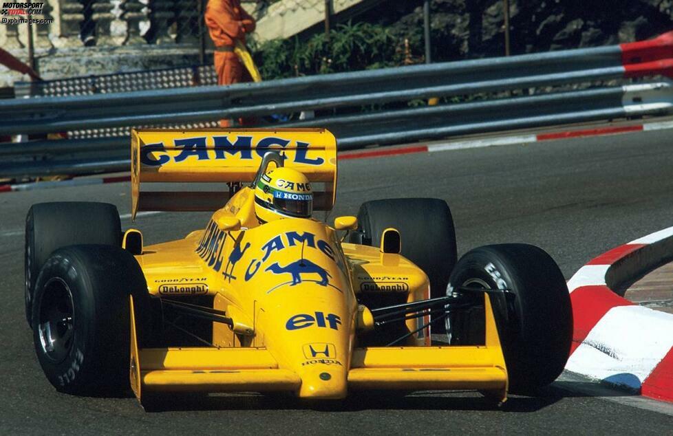 Kleiner Ausreißer in unserer History: 1987 gewinnt derselbe Ayrton Senna den letzten Grand Prix für das einst von Colin Chapman gegründete Team Lotus. Doch der damalige Lotus-Rennstall verschwand Ende 1994 von der Bildfläche. Mit jenem Team, das heute als Lotus bekannt ist, hatte Chapmans Lotus-Team bis auf den Namen nichts gemein.