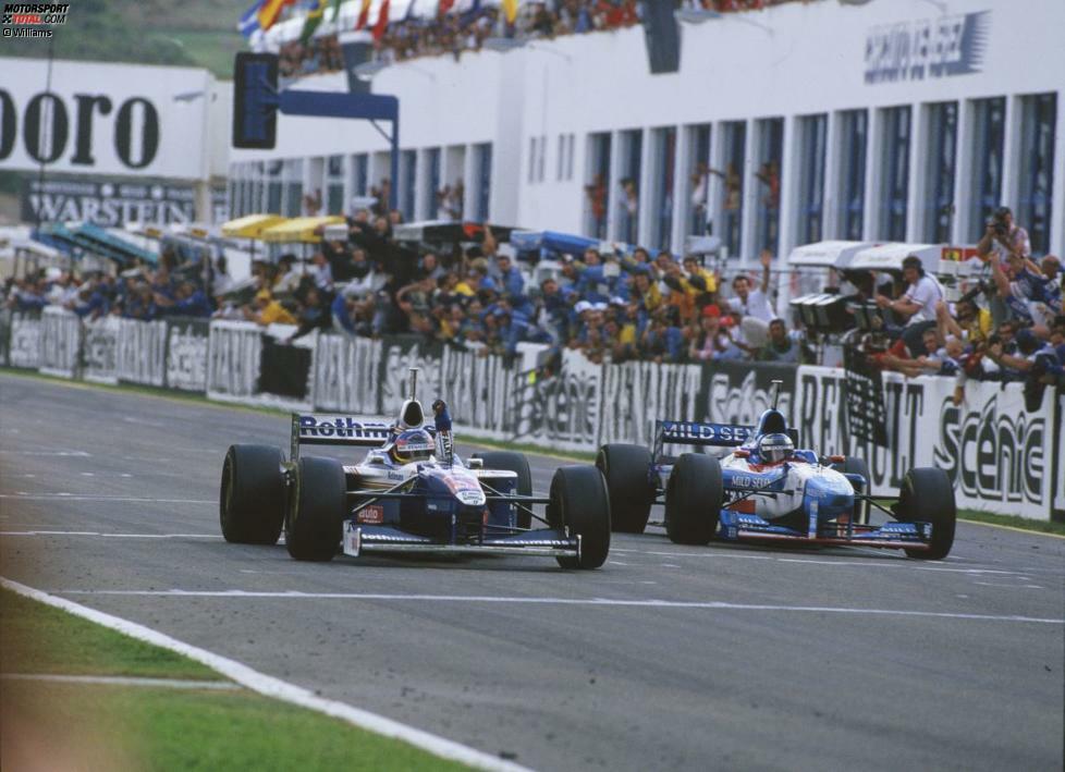1996 und 1997 kann die Fahrerpaarung Berger/Alesi nicht an frühere Benetton-Erfolge anknüpfen - auch wegen der in jenen Jahren drückenden Dominanz des Williams-Teams. Gerhard Berger gelingt in Deutschland 1997 der einzige Sieg jener Periode. Ende 1997 verabschieden sich die beiden Routiniers und machen den Weg frei für einen teaminternen Umbruch.