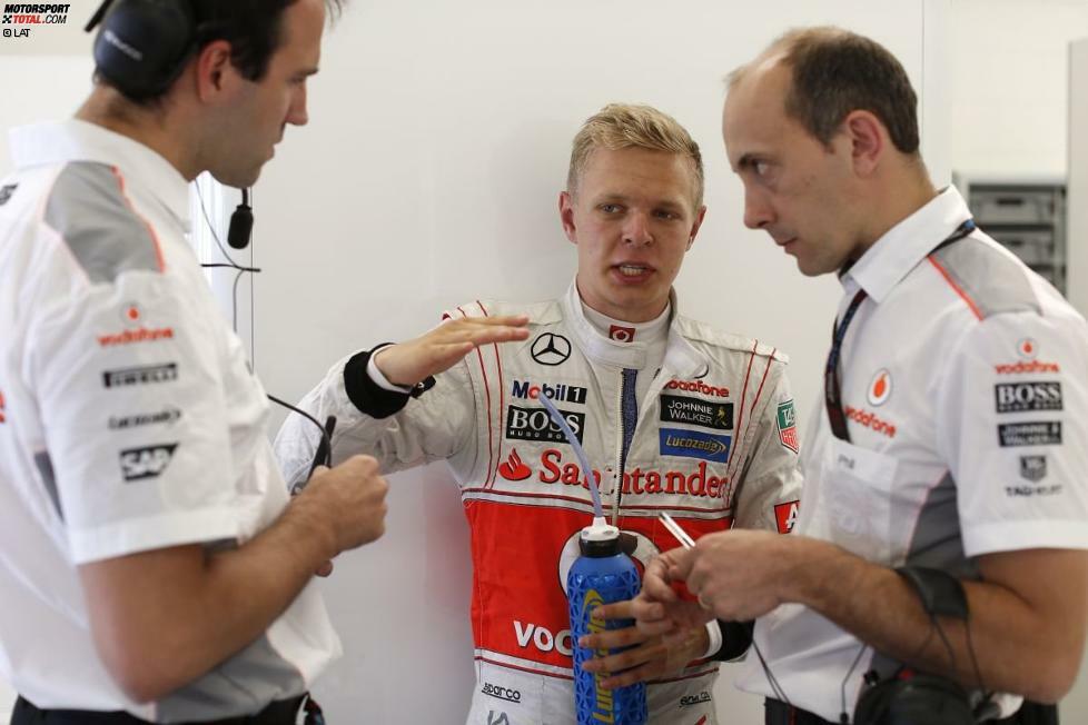 Die McLaren-Ingenieure stellten dem Nachwuchsmann schnell ein gutes Zeugnis aus. Vor allem vom technischen Feedback zeigten sich die Teammitglieder beeindruckt. 2014 wird Magnussen an der Seite von Jenson Button die Rennen für das Team in der Formel 1 bestreiten.