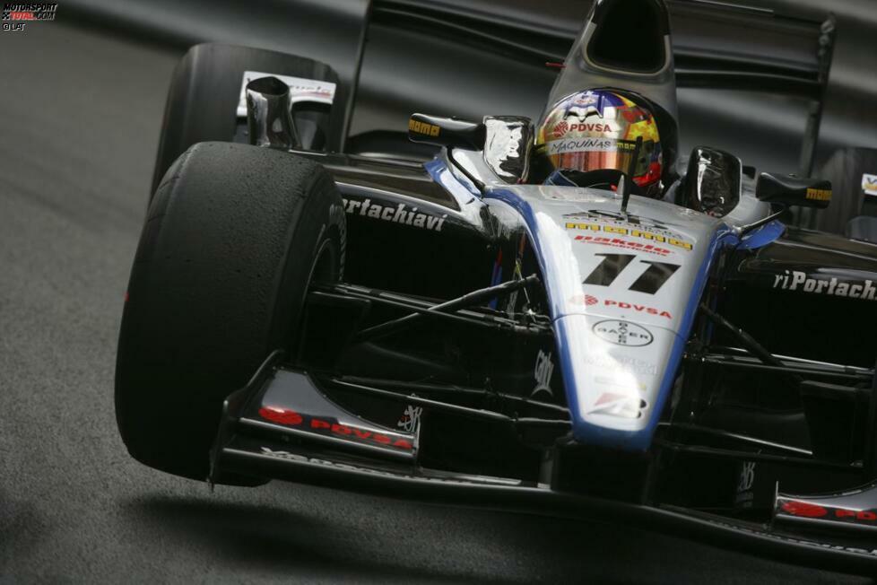 2007 heuert Maldonado bei Trident in der GP2 an und steht damit nur noch eine Stufe unterhalb der Königsklasse. Bereits im vierten Rennen feiert er seinen ersten Sieg - in Monaco, wie könnte es anders sein? Allerdings muss er am Saisonende wegen eines im Training erlittenen Schlüsselbeinbruchs vier Rennen aussetzen.