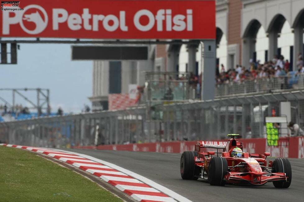 2008 ist Massas erfolgreichstes Jahr: Er gewinnt sechs Rennen, unter anderem zum dritten Mal in Folge in Istanbul