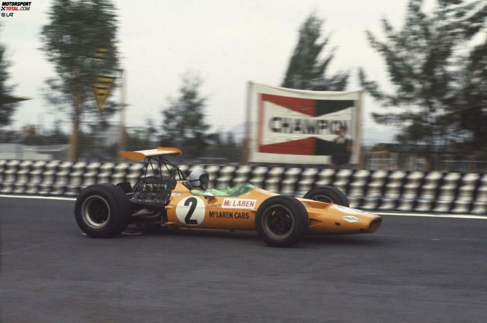 Erst 1968 wurde umlackiert: Und zwar in Orange, was fast vier Jahre lang die Farbe McLarens bleiben sollte.