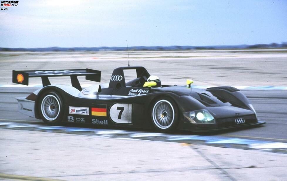 Ende 1999 saß der schnelle Schotte erstmals am Steuer eines Audi - hier beim Test des R8R in Sebring.