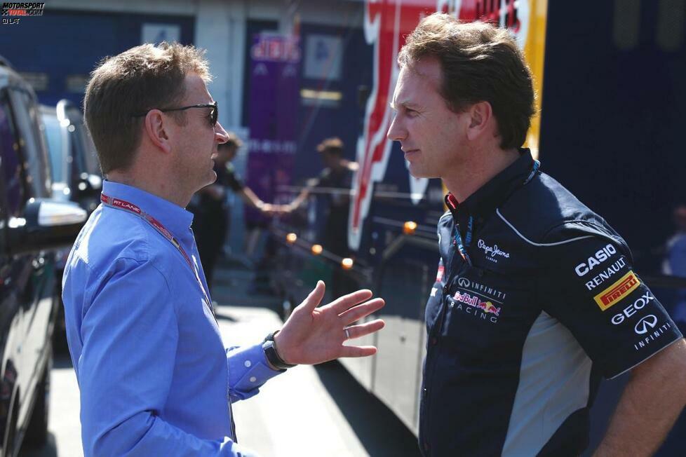 In den Fahrerlagern dieser Welt wird man den sympathischen Schotten zukünftig nur noch als TV-Experte sehen, wie hier in der Formel 1 im Gespräch mit Red-Bull-Teamchef Christian Horner.