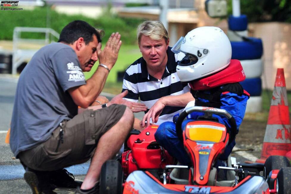 Wenn er nicht gerade selbst im Kart sitzt, wie hier bei einer Veranstaltung in Südfrankreich im Jahr 2009.