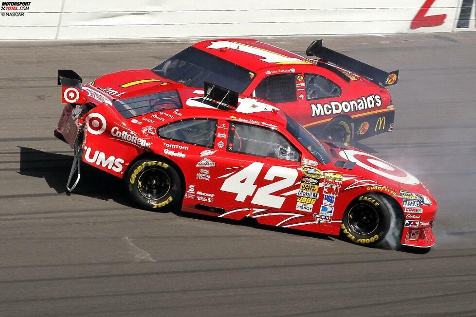 2010 beginnt harzig: Kollision in Las Vegas mit Teamkollege Jamie McMurray