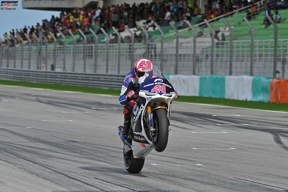 ..sondern CRT-Pilot Aleix Espargaro. Der Aspar-Pilot ärgerte in dieser Saison regelmäßig die Konkurrenten auf den leistungsstärkeren Prototypen und sicherte sich souverän den CRT-Titel.