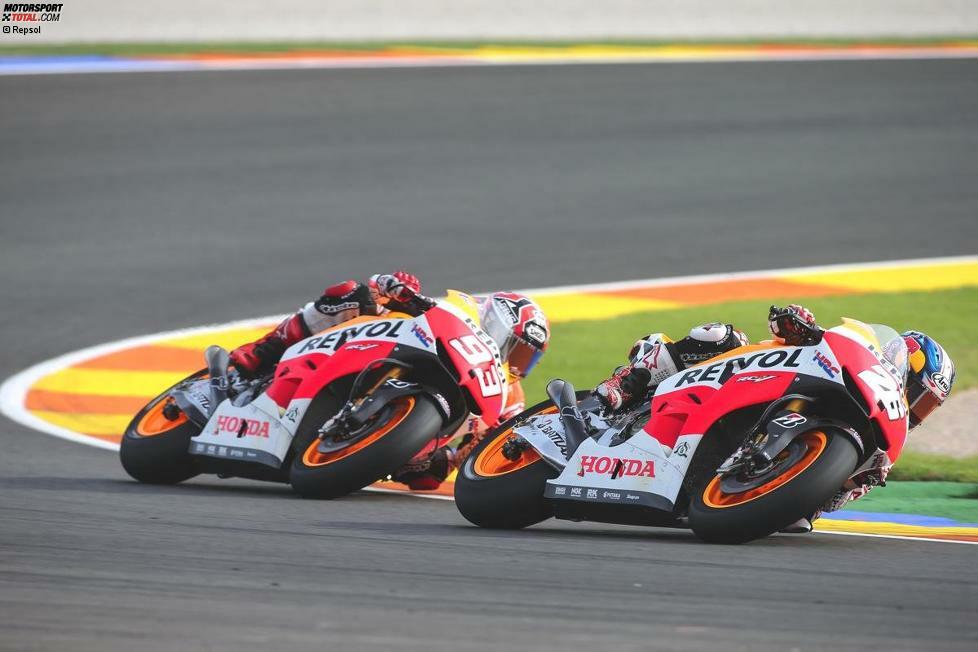 Keine Überraschung war die Wahl zum Team des Jahres. Hier setzte sich das Honda-Werksteam von Marc Marquez und Dani Pedrosa mit 49,19 Prozent der Stimmen klar gegen Yamaha durch.