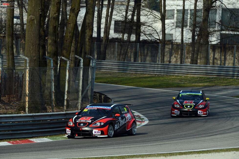 Weil Windschatten-Fahren in Monza das große Thema ist, hätten sich die Neueinsteiger von Münnich die Qualifikation ungefähr so vorgestellt, wie in diesem Bild zu sehen. Marc Basseng vor Rob Huff - doch so weit kam es in Monza nicht.