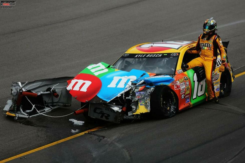 Der Anfang vom Chase-Ende: Kyle Busch und Kansas werden in diesem Leben wohl keine Freunde mehr.