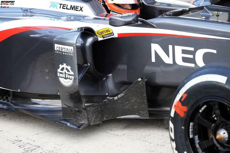 Bei Sauber stechen drei wichtige Neuerungen ins Auge: Der C32 kehrt optisch mit der dunkelgrauen Lackierung zu den Sauber-Anfängen in der Formel 1 zurück und verfügt über die innovativsten und schlanksten Seitenkästen. Am Steuer sitzen nun Nico Hülkenberg (Foto) und Rookie Esteban Gutierrez.