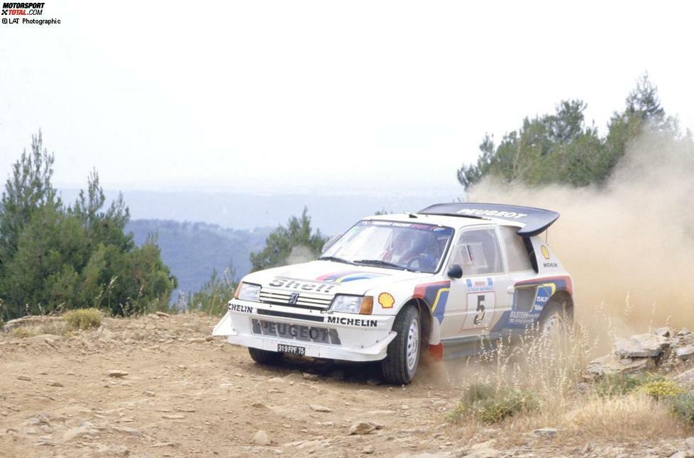 1986: Juha Kankkunen/Juha Piironen (Finnland) Peugeot 205 Turbo