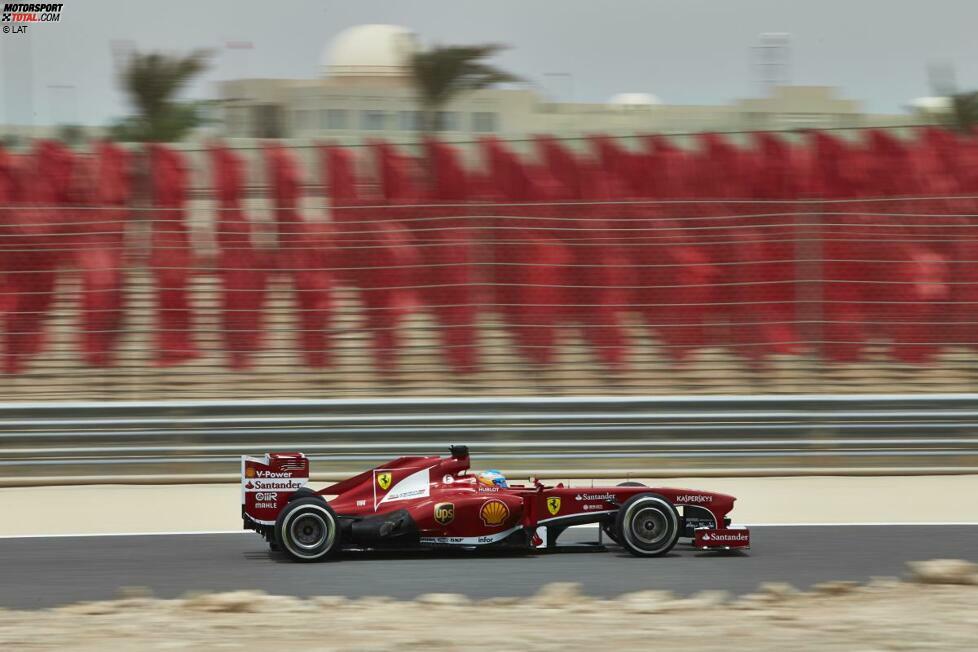 Denn in Bahrain beginnt die rote Fassade zu bröckeln. Im Qualifying steht Alonso als Dritter noch einmal in der ersten Startreihe - ein letztes Mal bis zum Saisonfinale in Brasilien.