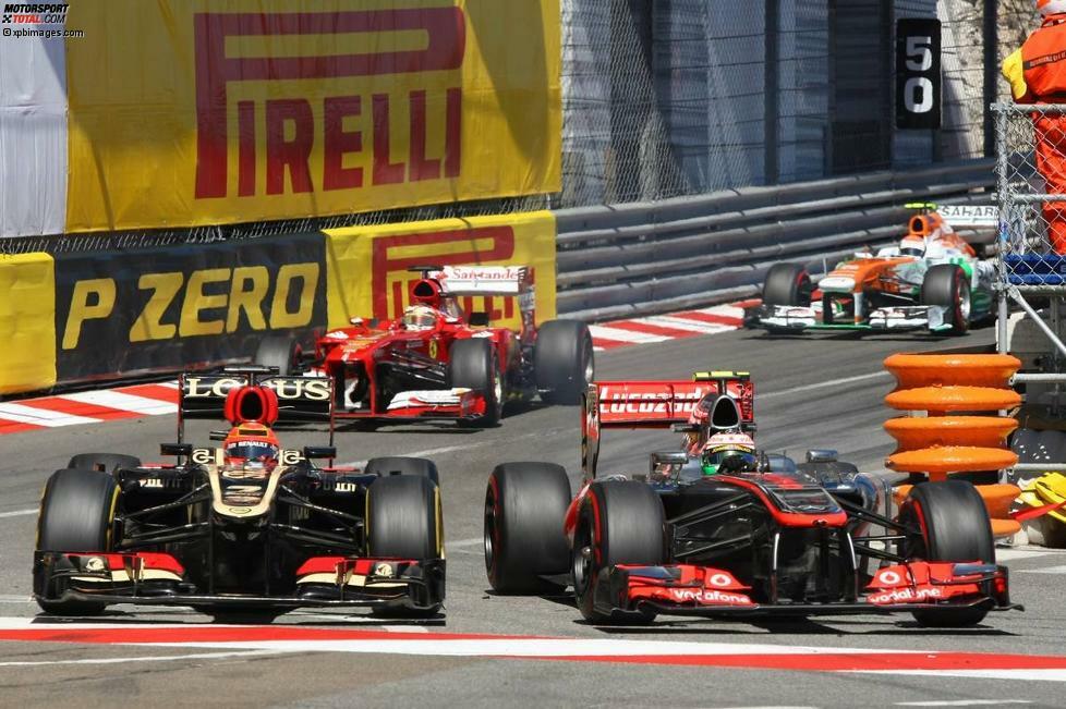 Europa-Auftakt in Spanien: Trotz neuer Teile ist der MP4-28 nicht gut genug, um in die ersten vier Reihen zu fahren. Zwei Wochen später in Monaco holt Button acht WM-Punkte, aber Perez ist der Aufreger des Rennens: Knallhart überholt er seinen eigenen Teamkollegen und Fernando Alonso - und scheitert erst an Kimi Räikkönen, der mutig dagegen hält.