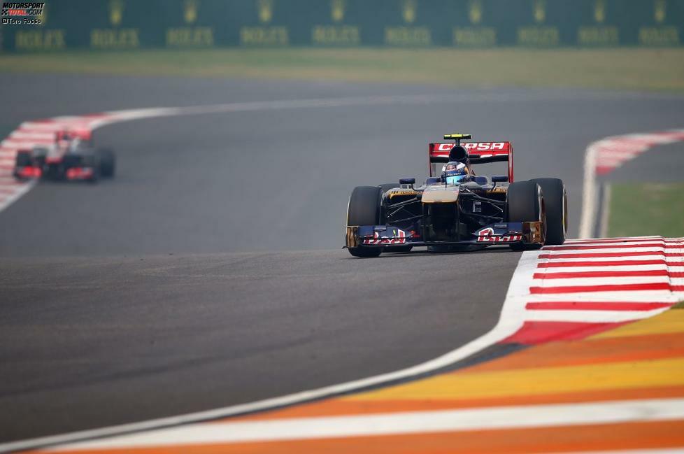 In Indien gibt es zumindest einen weiteren Punkt: Ricciardo kommt als Zehnter ins Ziel.