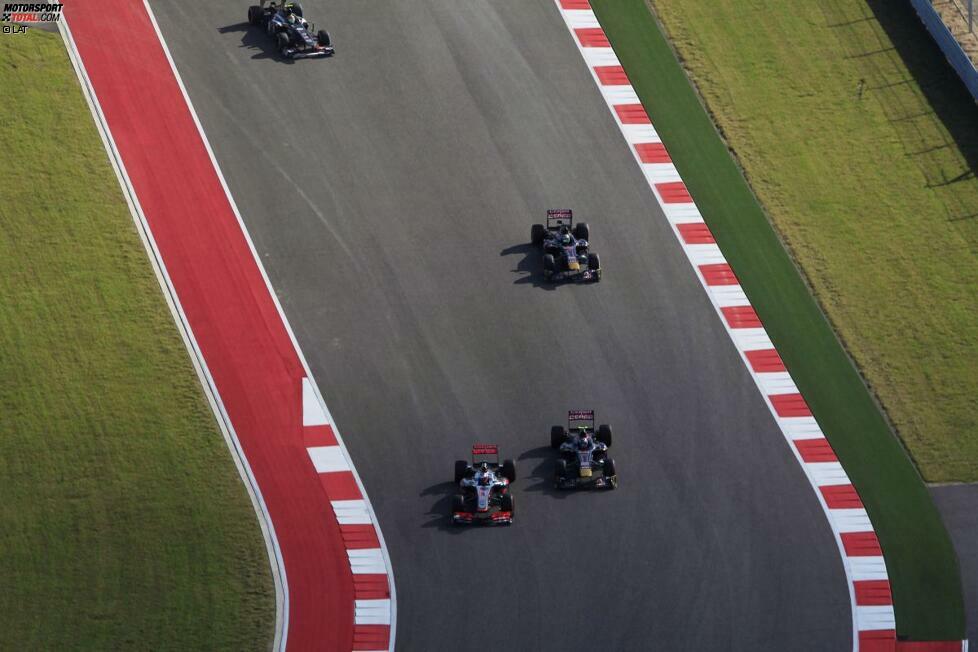 In Austin verliert Ricciardo einen möglichen Punkt in der letzten Runde gegen Jenson Button. Toro Rosso hat vor dem Saisonfinale gerade mal einen Zähler aus den letzten sechs Rennen mitgenommen.