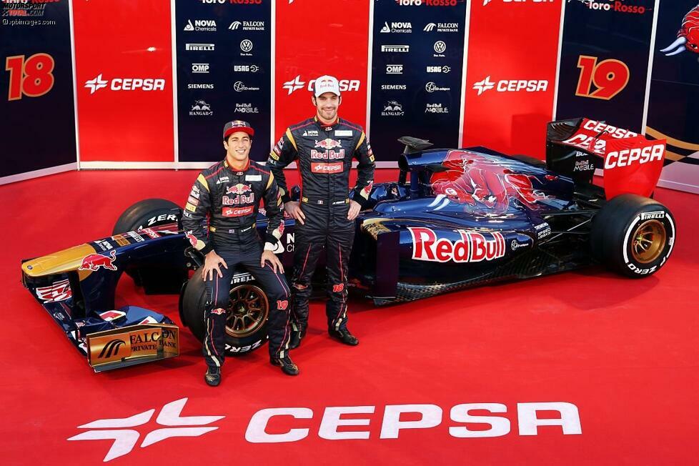Toro Rosso geht mit einer unveränderten Fahrerpaarung in die Formel-1-Saison 2013. Daniel Ricciardo und Jean-Eric Vergne bestreiten ihr zweites komplettes Jahr in der Königsklasse.