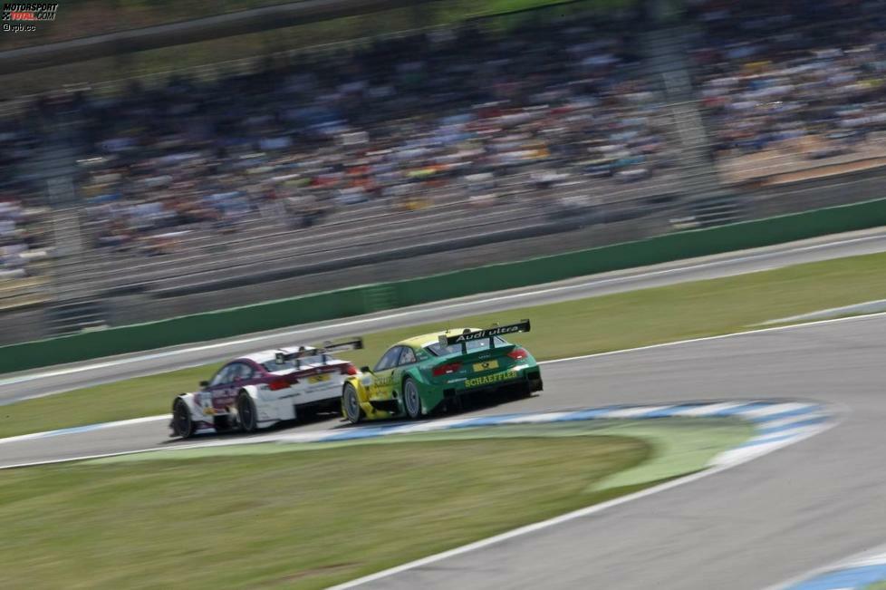 Endlich Rennaction: Der Saisonauftakt in Hockenheim lief für Rockenfeller auch wegen eines Scharmützels mit Mattias Ekström nicht zufriedenstellend - Platz acht.