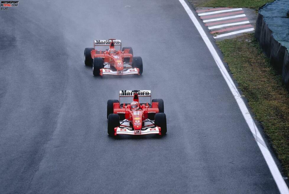 ... und auch nicht 2003, trotz einer der besten Leistungen seiner Karriere: Barrichello führt den Brasilien-Grand-Prix überlegen an, doch dann lässt ihn die Benzinpumpe im Stich. Wieder nichts.