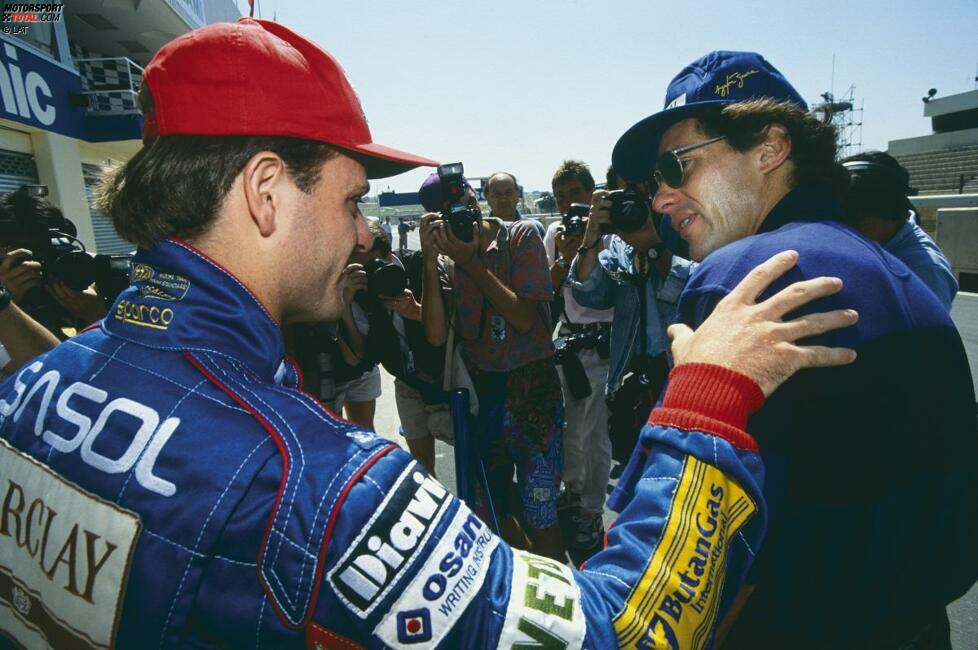 ... und dort lernt er endlich sein großes Idol Ayrton Senna kennen.