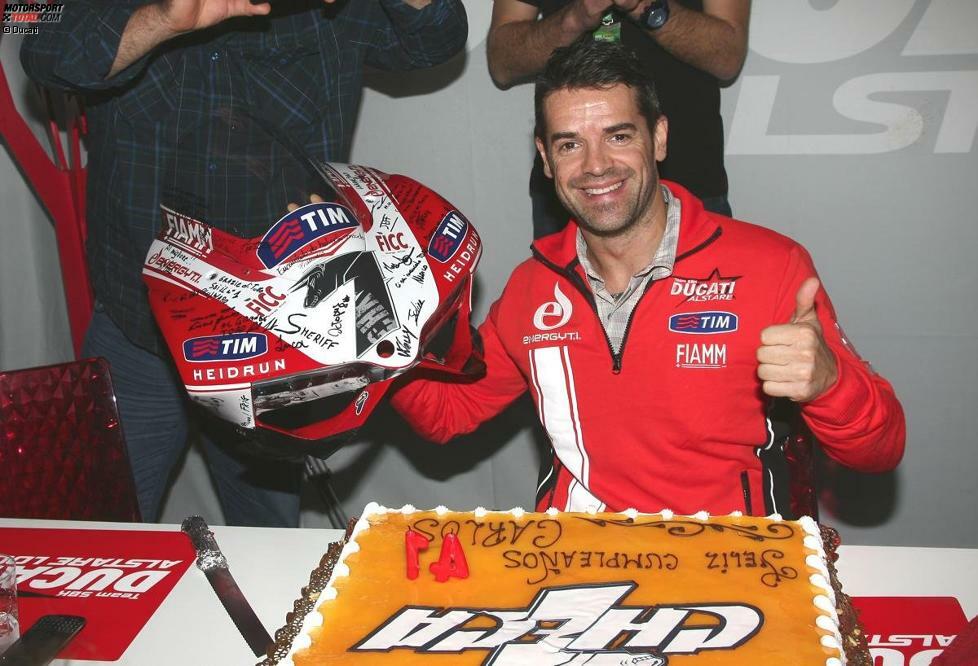 Carlos Checa beendete in Jerez seine lange Karriere. Seit 2008 fuhr der Spanier in der Superbike-WM, gewann 24 Rennen und wurde 2011 Weltmeister.