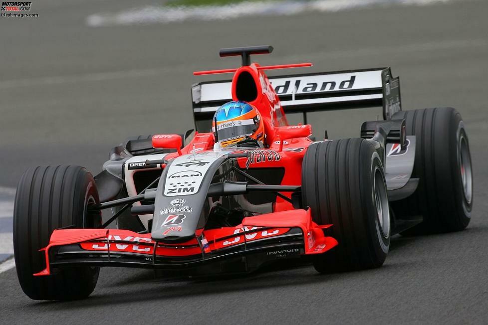 April 2006: Wieder sitzt Adrian Sutil im Auto. Dieses Mal bei den Testfahrten in Silverstone. Für ihn ist es die 