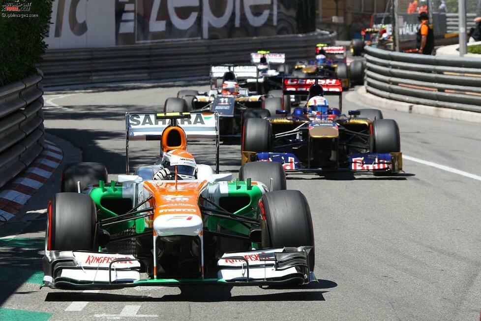 Mai 2013: Wieder mal Monte Carlo. Beim Stadtrennen im Fürstentum fährt Adrian Sutil sein bisher bestes Saisonergebnis ein, indem er Platz fünf über die Ziellinie bringt.