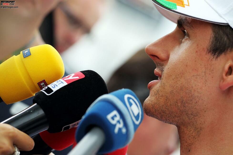 Juli 2013: Beim Großen Preis von Ungarn in Budapest bestreitet Adrian Sutil sein 100. Formel-1-Rennen. 