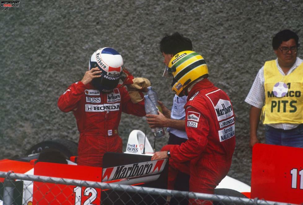 Senna und Prost waren nie wirklich Freunde geworden: Das lag vielleicht auch daran, dass der Brasilianer einer von nur drei Teamkollegen war, dem es gelang, den Franzosen auf eine Saison gesehen zu schlagen. Die zwei anderen waren John Watsons bei Prosts Formel-1-Debüt sowie...