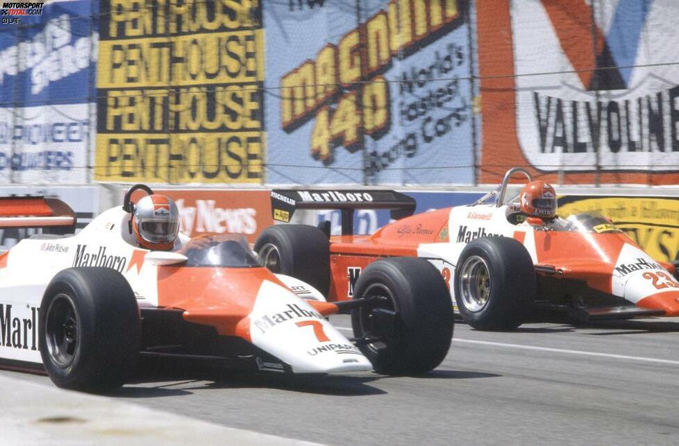 Vor allem sein Sieg beim Rennen in Long Beach im Jahr 1983 ist vielen Formel-1-Fans ein Begriff. Damals gelang Watson auf dem Stadtkurs in Kalifornien das Kunststück, von Startplatz 22 aus durchs komplette Feld zu fahren und das Rennen zu gewinnen. Von weiter hinten ist bis heute keinem Piloten ein Rennsieg in der Formel 1 gelungen.