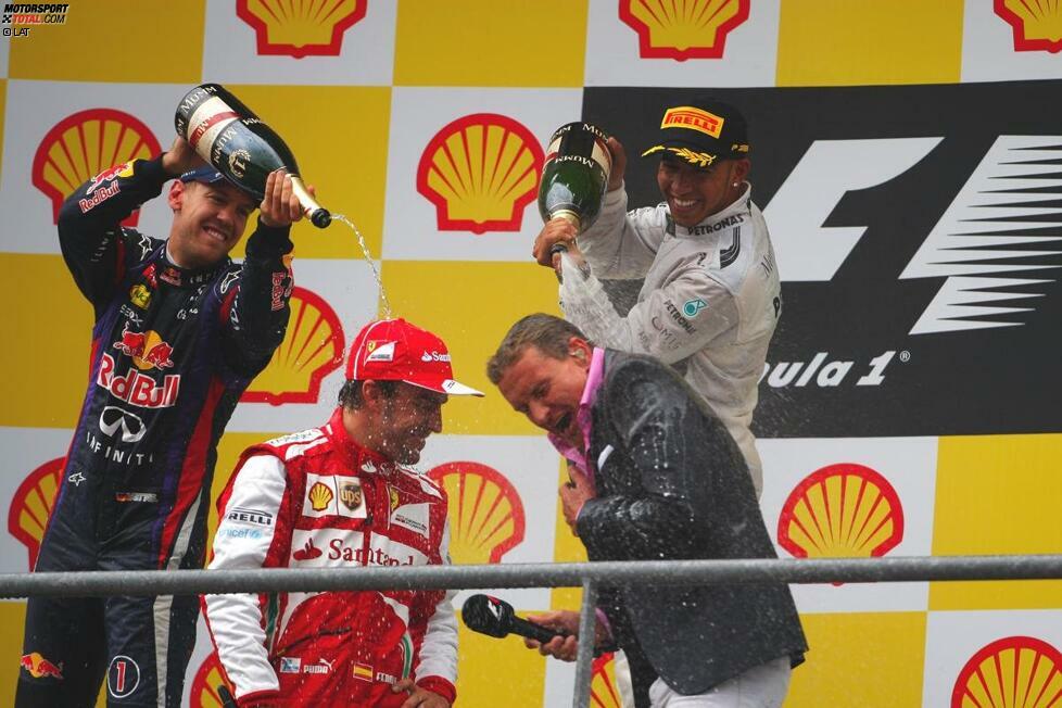 Später ließ Coulthard seine Formel-1-Karriere bei Red Bull ausklingen, über das Kapitel DTM legen wir an dieser Stelle wohlwollend den Mantel des Schweigens. Heute ist Coulthard unter anderem als TV-Experte und Podium-Interviewer tätig, wobei er schon mehrfach von Sebastian Vettel und Co. nass gemacht wurde.