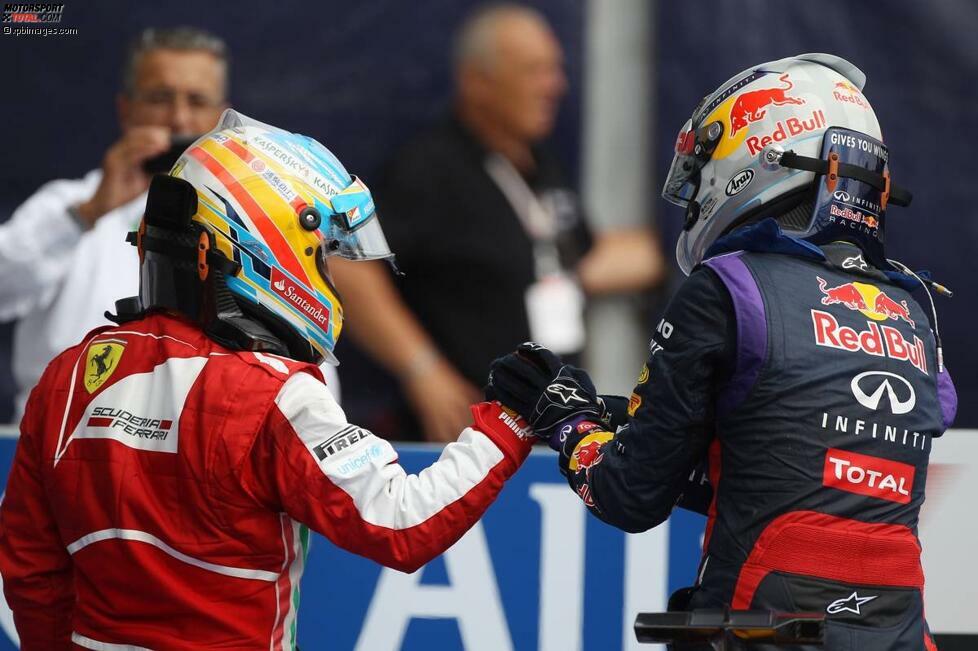 Fernando Alonso (Ferrari-Fahrer und hartnäckigster Vettel-Herausforderer 2013): 