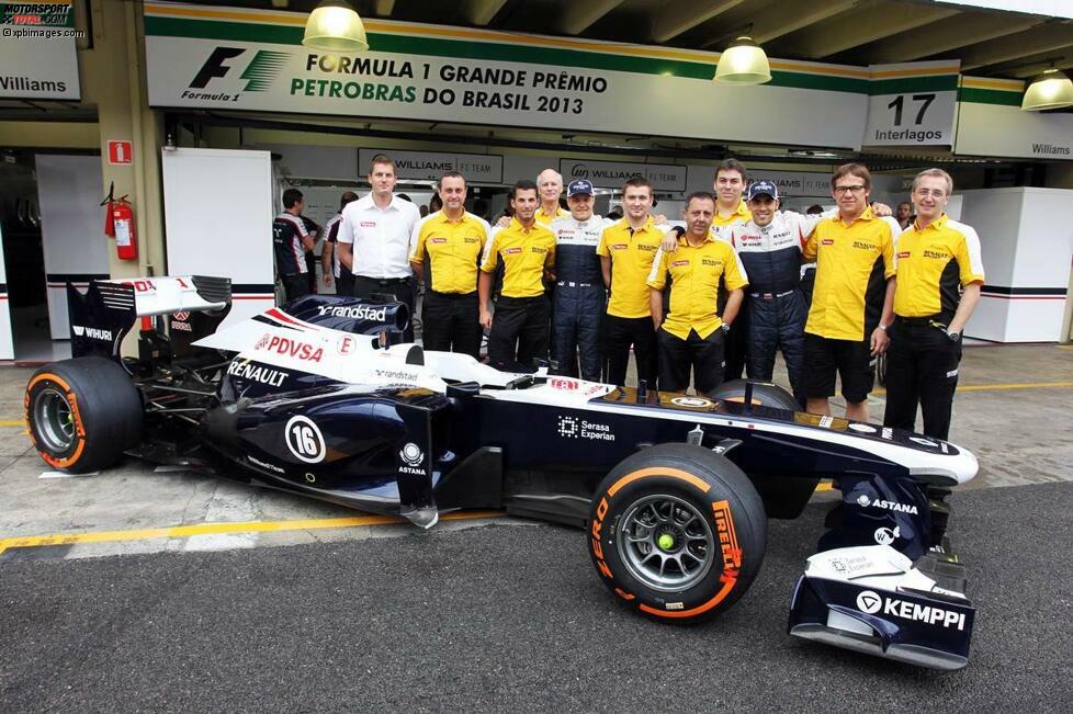 In Brasilien bestreitet Williams zudem das letzte Rennen mit Renault-Motoren. Bereits im Juli war verkündet worden, dass die Briten 2014 mit Mercedes-Aggregaten fahren werden.