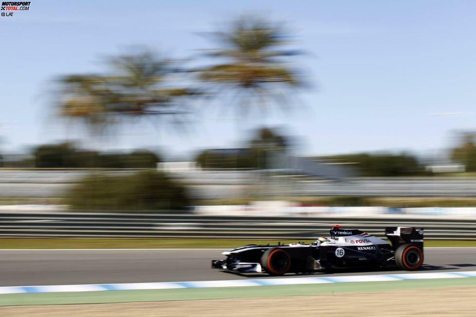 Bei den ersten offiziellen Testfahrten zwei Wochen zuvor in Jerez benutzt die Mannschaft aus Grove noch die Vorjahresversion zum Datensammeln, ...