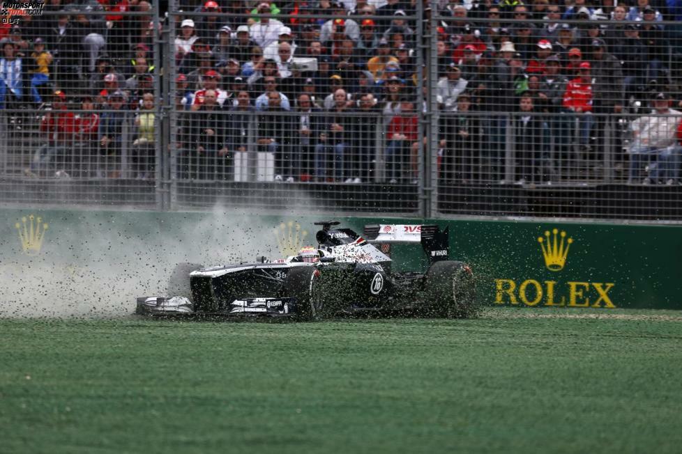 Bei seinem Debüt als Stammfahrer in Melbourne kommt Bottas als 14. ins Ziel, Teamkollege Maldonado fällt nach einem Dreher aus.