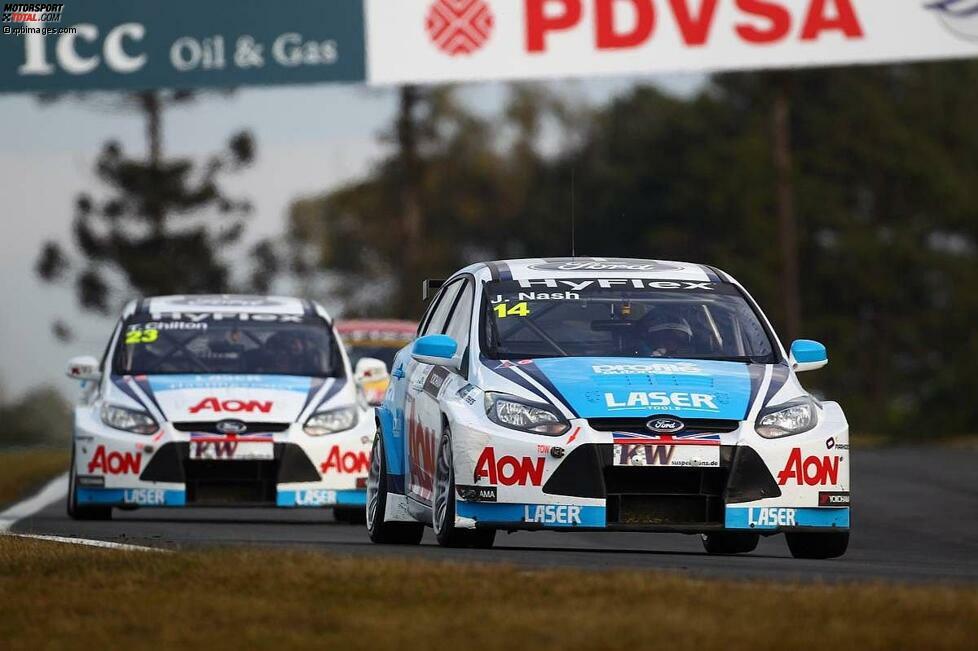 Ford war bisher nur auf werksunterstützter Kundensport-Ebene in der WTCC am Start. 2005 fuhr das Hotfield-Team mit dem Focus-Modell, 2012 der Arena-Rennstall (Foto). Mehr als einzelne WM-Punkte gab es für die US-amerikanische Marke in 42 Rennen nicht. Immerhin: 2012 sprangen vier Führungsrunden raus.