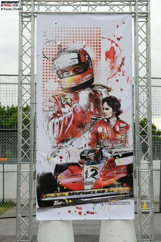 Apropos: Der Circuit Gilles Villeneuve ist nach dem tödlich verunglückten Vater von Jacques Villeneuve benannt. Und die Erinnerung an Villeneuve sen. ist in Kanada omnipräsent. Die Kanadier verehren ihren Gilles - und gedenken ihm auch mit solchen Plakaten rund um die Rennstrecke in Montreal.