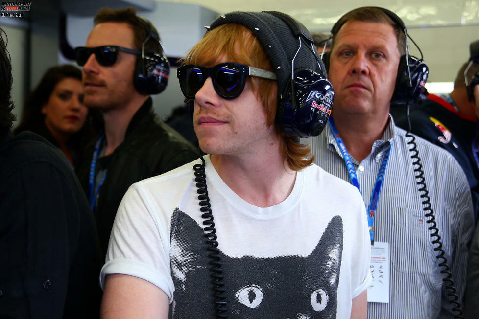 Wenn die Formel 1 in Silverstone fährt, kommen nicht nur gewöhnliche Fans, sondern auch alles, was auf der Insel Rang und Namen hat. Zum Beispiel Rupert Grint, bekannt als Ron Weasley aus den Harry-Potter-Filmen.