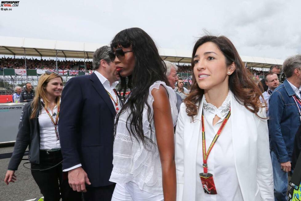 Supermodel Naomi Campbell mit Bernie Ecclestones Ehefrau Fabiana.