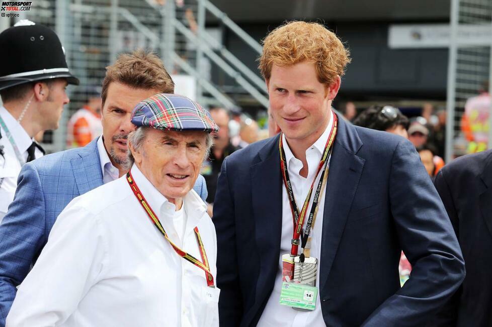 Prinz Harry mit Jackie Stewart.