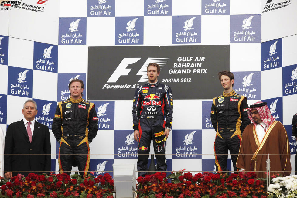 In gleicher Konstellation sind die Herren schon 2012 beim Grand Prix von Bahrain aufgetreten. Klicken Sie ruhig noch einmal zurück, das sind zwei verschiedene Fotos!