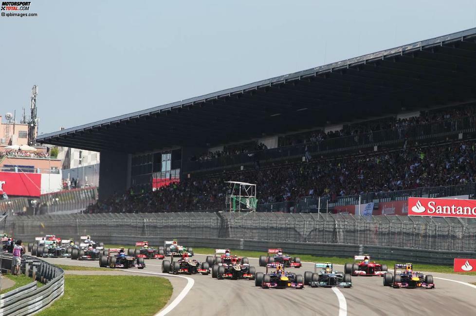 Zunächst kommen aber die Red Bull am besten vom Start weg.